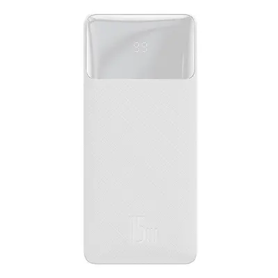 Baseus Bipow külső akkumulátor, 30000mAh, 2xUSB, 1xType-C, 15W, fehér