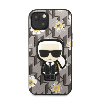 Karl Lagerfeld Ikonik Flower hátlap tok Apple iPhone 13 mini, szürke