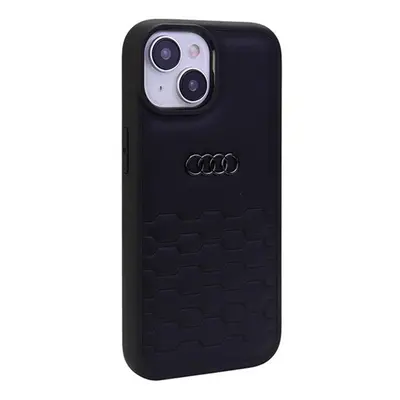 Audi GT Synthetic Leather Apple iPhone 14 Plus / 15 Plus tok, fekete