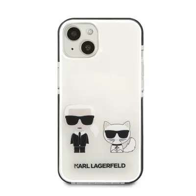 Karl Lagerfeld Karl and Choupette TPE hátlap tok Apple iPhone 13 mini, fehér