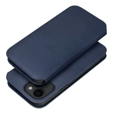 Dual Pocket Apple iPhone 15 Plus flip tok, kék