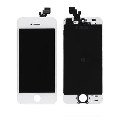 Apple iPhone 5 kompatibilis LCD kijelző érintőpanellel, OEM jellegű, fehér, Grade R