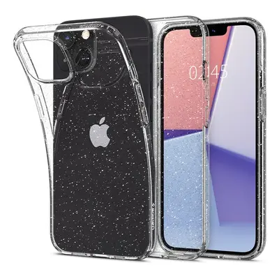 Spigen Liquid Crystal Glitter Apple iPhone 13 tok, Crystal Quartz, átlátszó