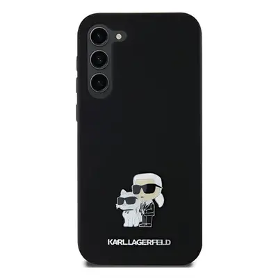 Karl Lagerfeld Karl&Choupette Metal Pin Samsung Galaxy A35 hátlap tok, fekete, KLHCSA35SMHKCNPK