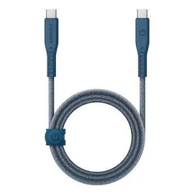 Energea kabel Flow Type-C / Type-C szövet gyorstöltő- és adatkábel, 1.5m, 240W, 5A, kék