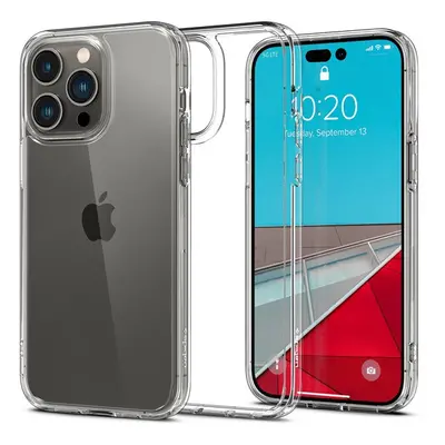 Spigen Ultra Hybrid Apple iPhone 14 Pro tok, Frost Clear Matte Black, átlátszó