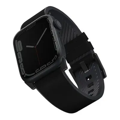 Uniq Straden vízálló bőr Apple Watch szíj, 49/45/44/42MM, fekete