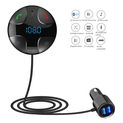 4smarts DashRemote autós szivargyújtó töltő és Bluetooth FM transzmitter, 2xUSB, 3,4A