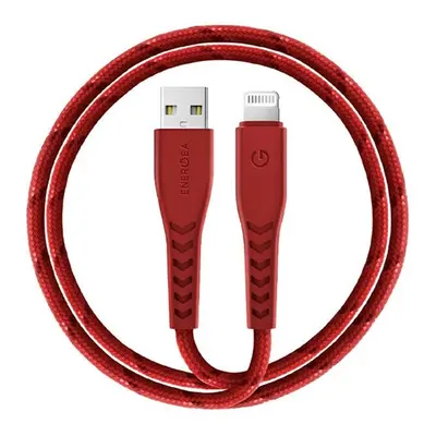 Energea Nyloflex C89 USB / Lightning MFI szövet töltő- és adatkábel, MFI 1.5m, piros