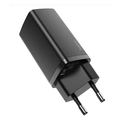 Baseus GaN2 Lite hálózati töltő adapter 65W Type-C + USB, fekete