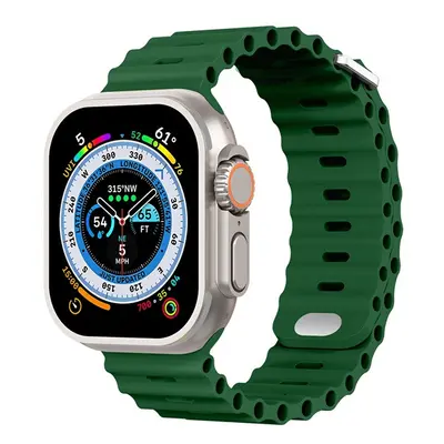 Phoner River Apple Watch 41/40/38 mm szilikon szíj, zöld