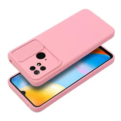 Slide Xiaomi Redmi 9C, kameravédős szilikon tok, rózsaszín