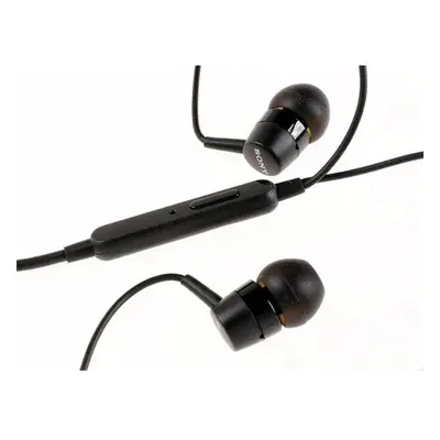 Sony sztereó headset, felvevőgombos, 3,5mm jack, fekete, ECO csomagolásban