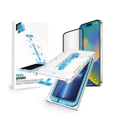 Apple iPhone 15 Plus Xprotector Easy Shield Tempered Glass 3D kijelzővédő üvegfólia, felhelyező 