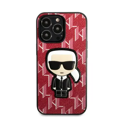 Karl Lagerfeld Monogram Ikonik hátlap tok Apple iPhone 13 Pro Max, piros