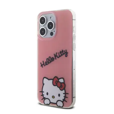 Hello Kitty IML Daydreaming Logo Apple iPhone 15 Pro Max hátlap tok, rózsaszín