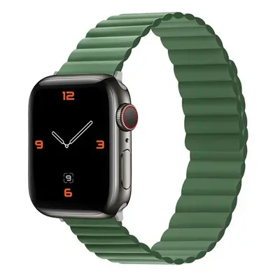 Phoner Rever Apple Watch forgatható mágneses szilikon szíj, 41/40/38mm, S/M, zöld