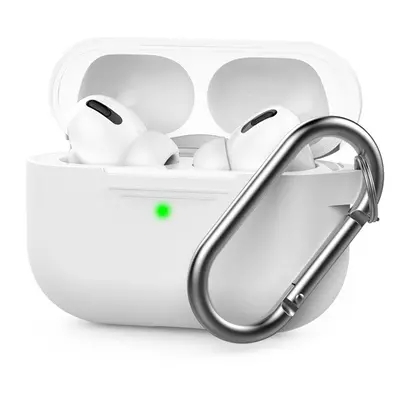 Phoner Simple Apple Airpods Pro szilikon tok akasztóval, fehér