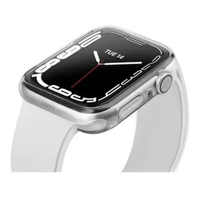 Uniq Glase Dual Pack Apple Watch S8/S7 45mm szilikon tok, átlátszó/fekete