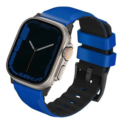 Uniq Linus Airosoft Apple Watch 42/44/45/49mm szilikon szíj, verseny kék