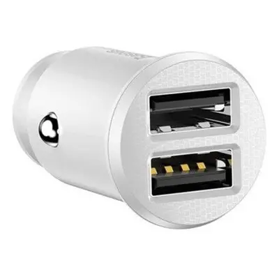 Baseus Grain autós szivargyújtó töltő 2xUSB 5V 3.1A, fehér