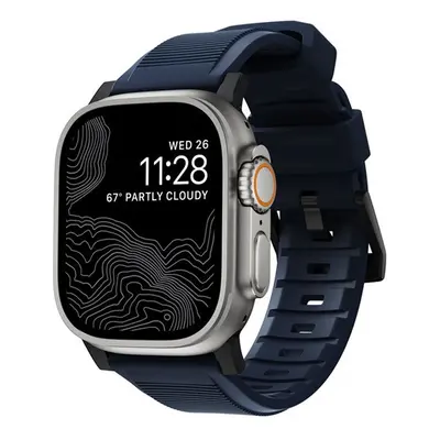 Nomad Rugged Apple Watch 42/44/45/49mm szíj, atlantic kék/fekete