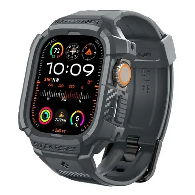 Spigen Rugged Armor Pro Apple Watch Ultra 2/1 (49mm) tok/szíj, sötétszürke