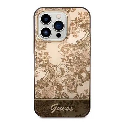 Guess Porcelain Collection Apple iPhone 14 Pro Max hátlap tok, arany