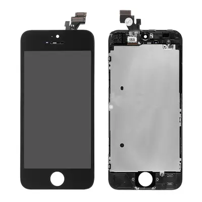 Apple iPhone 5 kompatibilis LCD kijelző érintőpanellel, OEM jellegű, fekete, Grade S+