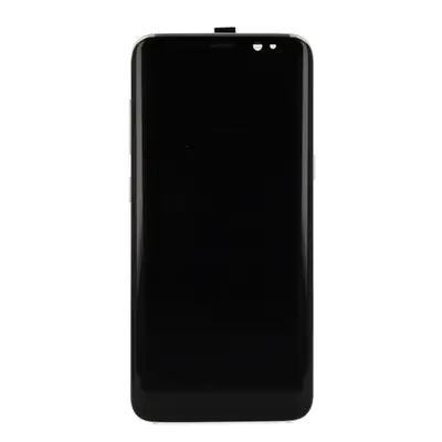 Samsung G950 Galaxy S8 kompatibilis LCD modul kerettel, OEM jellegű, ezüst