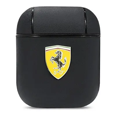 Ferrari On Track Apple AirPods bőr tok, fekete