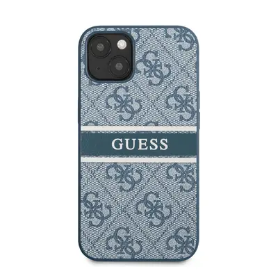 Guess PU 4G Printed Stripe Apple iPhone 13 mini hátlap tok, kék