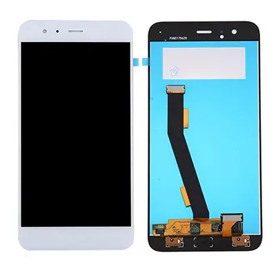 Xiaomi Mi 6 kompatibilis LCD modul kerettel, OEM jellegű, fehér, Grade S+