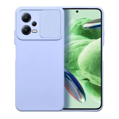 Slide Xiaomi Redmi Note 12 5G, kameravédős szilikon tok, levendula