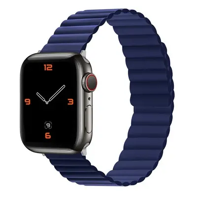 Phoner Rever Apple Watch forgatható mágneses szilikon szíj, 41/40/38mm, S/M, kék