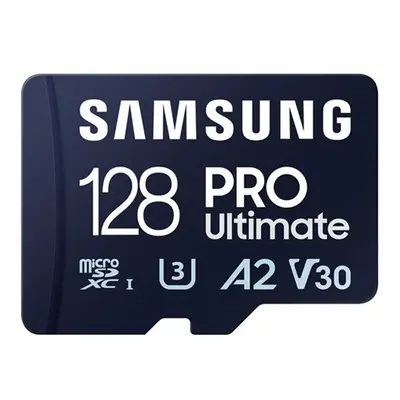 SAMSUNG Memóriakártya, PRO Ultimate with Reader 128GB, Class 10, V30, A2, Grade 3 (U3), R200/W13