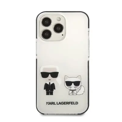 Karl Lagerfeld Karl and Choupette TPE hátlap tok Apple iPhone 13 Pro Max, fehér