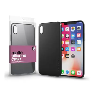 Xprotector Matte, ultra vékony matt szilikon hátlap tok, Apple iPhone X / XS, fekete