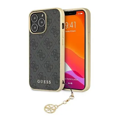 Guess 4G Charms Apple iPhone 13 Pro hátlap tok, szürke