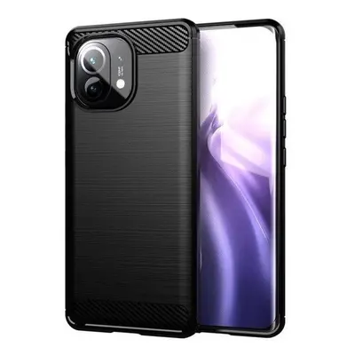 Forcell Carbon hátlap tok Xiaomi Mi 11 Lite 5G, fekete