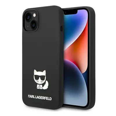 Karl Lagerfeld Silicone Choupette Body Apple iPhone 14 hátlap tok, fekete