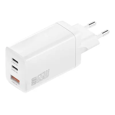 4smarts PDplug Trio töltő adapter 2xType-C + USB, 65W, fehér