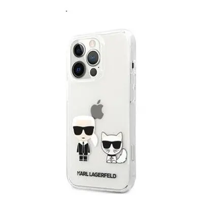 Karl Lagerfeld Karl and Choupette PC/TPU hátlap tok Apple iPhone 13 Pro, átlátszó