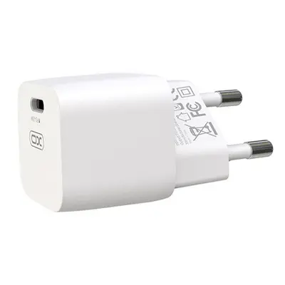 XO CE01B hálózati gyorstöltő adapter Type-C, 20W, fehér