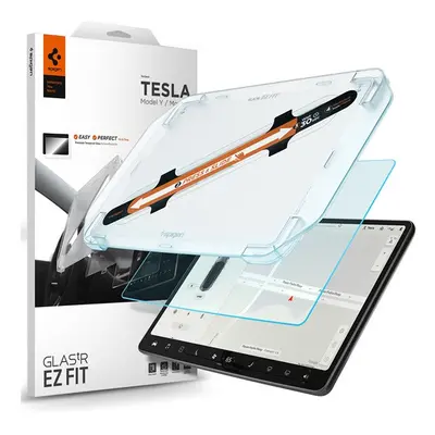 Spigen Tesla EZ Fit Refill Anti Glare kijelzővédő fólia felhelyező kerettel (Model Y/3) (1db)