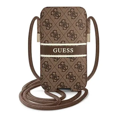 Guess 4G Stripe GUPHM4GDBR 6,1" telefontartó táska, barna