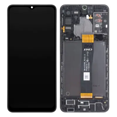 Samsung Galaxy A32 5G kompatibilis LCD modul kerettel, OEM jellegű, fekete