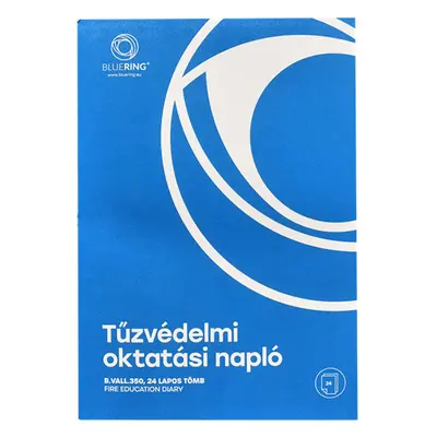 Bluering Tűzvédelmi okt napló 24 lapos A4 álló B.VALL.350