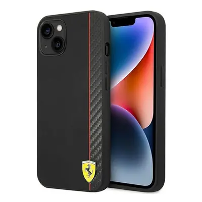 Ferrari Carbon Apple iPhone 14 Plus karbon hátlap tok, fekete