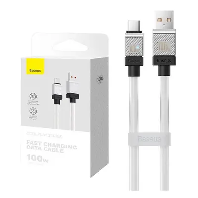 Baseus CoolPlay USB / Type-C töltő- és adatkábel, 100W, 1m, fehér